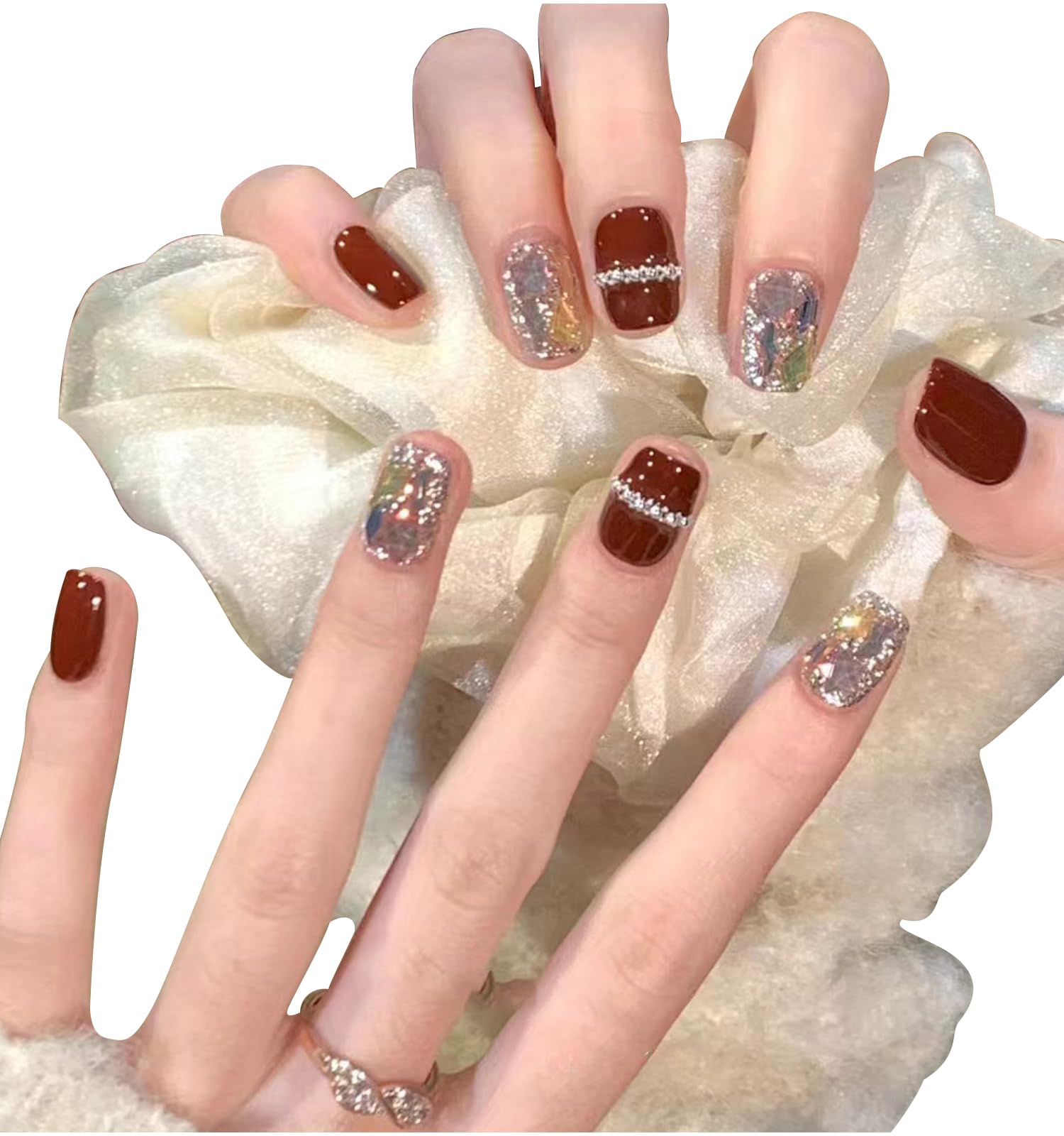 【送料無料】[Herbeluemily] ネイルチップ ネイル プレスオンネイル 手作り マグネット つけ爪 フレン..