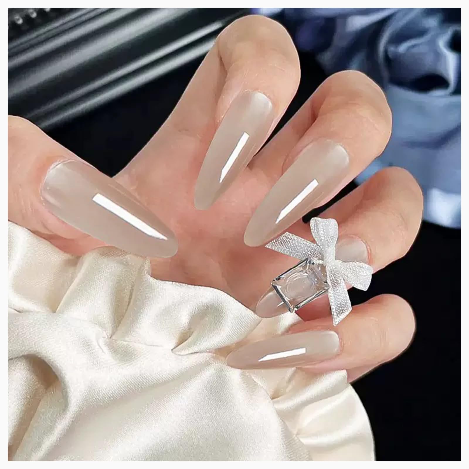 【送料無料】MISS MUMU ネイルチップ 24枚入 ネイルチップ ロング 春夏 シンプル かわいい おしゃれ 人..