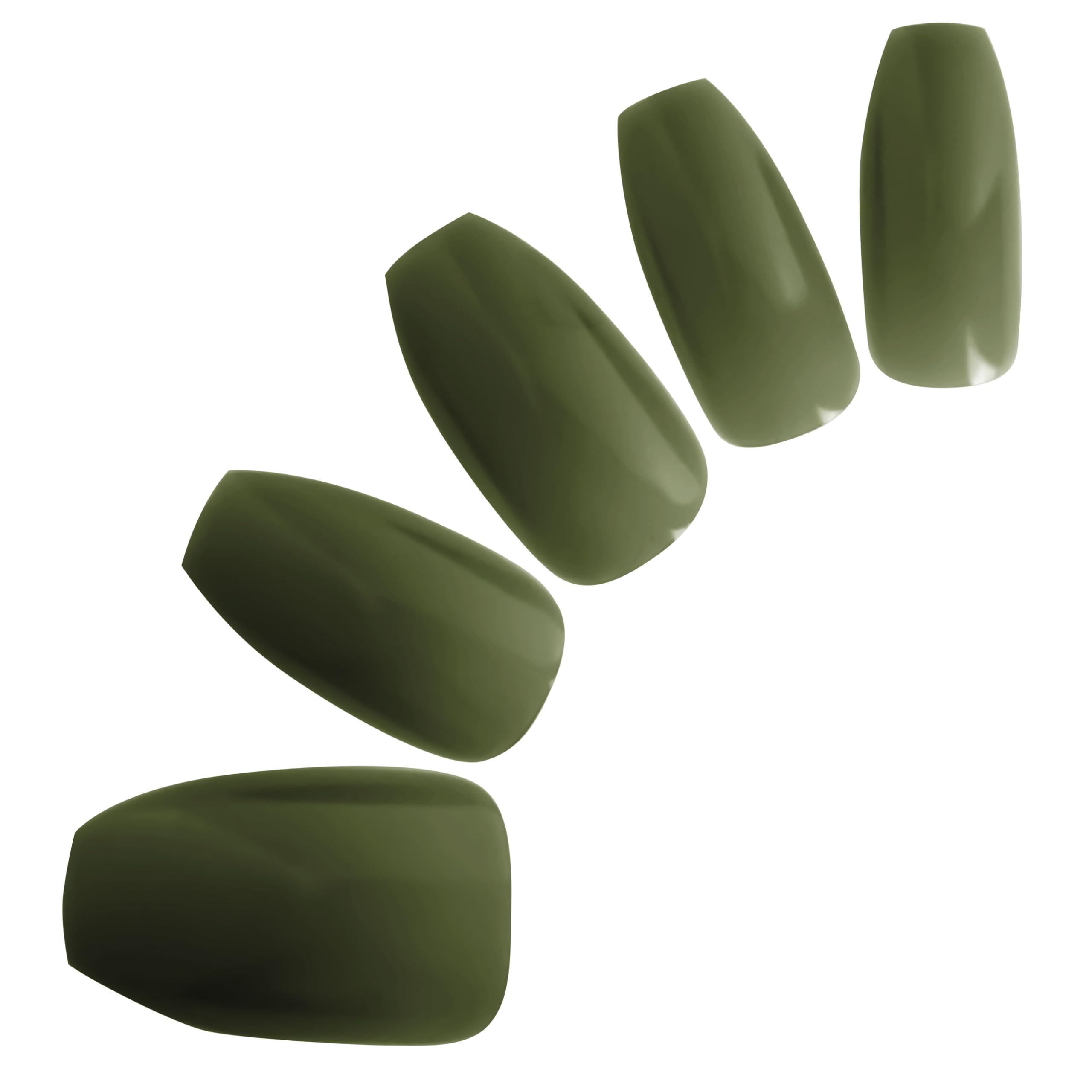 【送料無料】ネイルチップ おしゃれ カジュアル 単色 卒業式 結婚式 パーティー 付け爪 ネイル用 両面グミシール3枚入 ウッドスティック ネイルファイル付 色：ダークグリーン2、サイズ：ノーマル