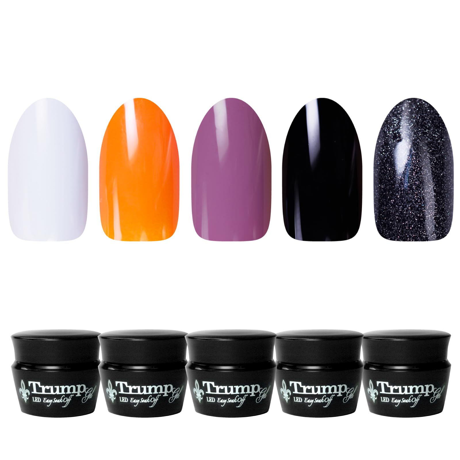 【送料無料】日本製 Trumpジェル トランプジェル ネイルカラー5色セット コンテナタイプ 3g入り アレル..