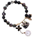 【送料無料】WHITE FANG(ホワイトファング) ブレスレット ねこ 猫 動物 数珠 かわいい ユニーク ジュエリー バングル レディース AZ029 色:...