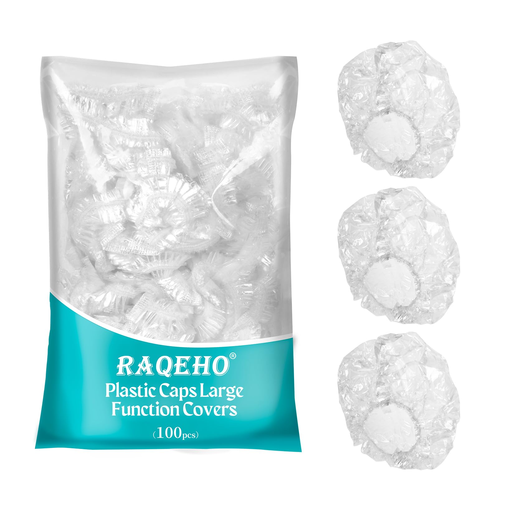 【送料無料】RAQEHO 100枚入り シャワーキャップ 使い捨て ラージ シャワーきゃっぷ大人 繰り返し ヘア..