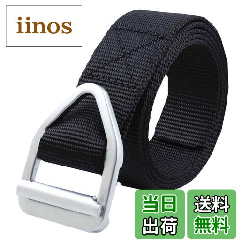 【送料無料】WHITE FANG(ホワイトファング) ベルト ナイロン 紐ベルト カジュアル フリーサイズ 作業着 制服 アウトドアに メンズ BT091 色：01:ブラック、サイズ：サイズ