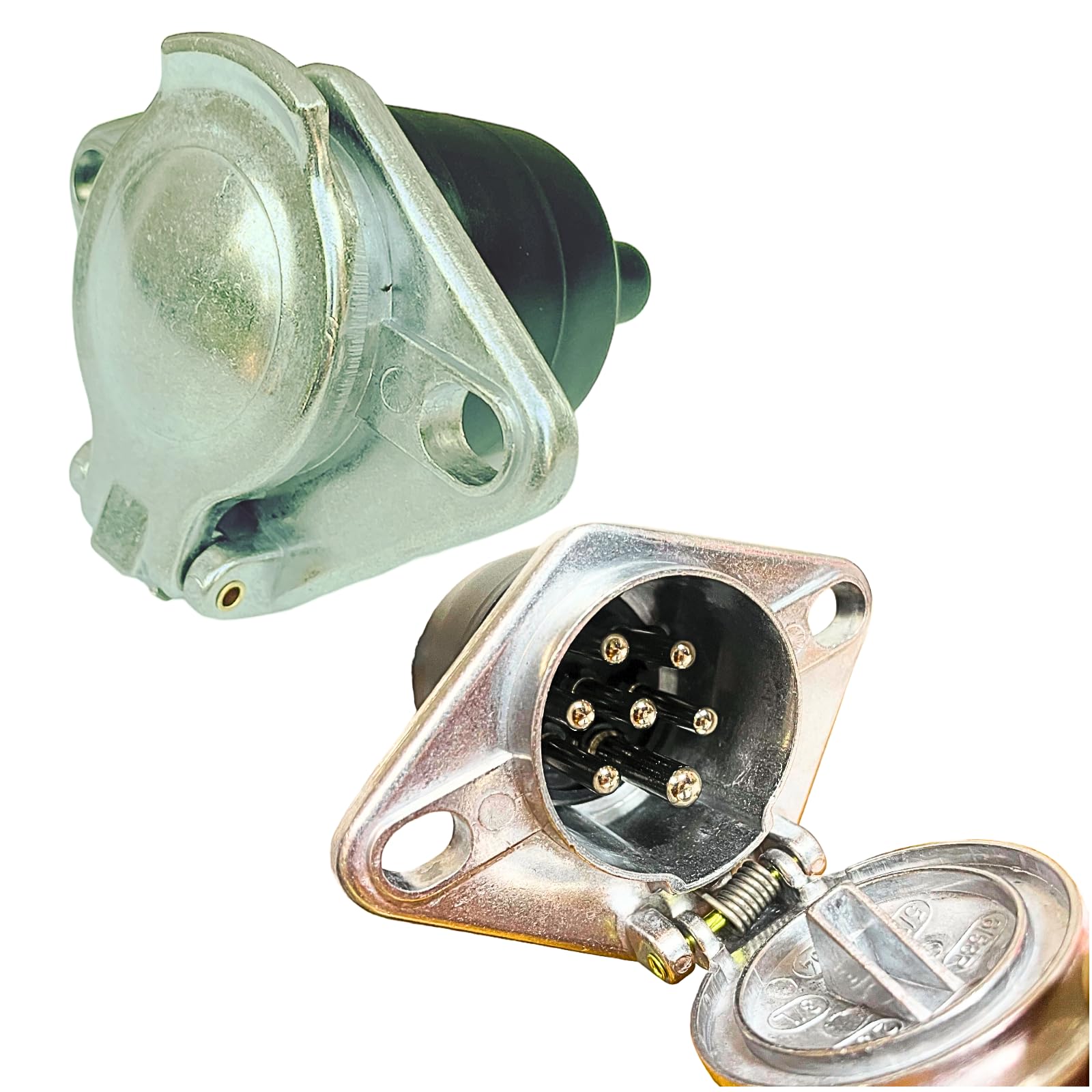 【送料無料】YESprime 配線 ソケット 7極 7ピン トレーラー コネクター プラグ 牽引 カプラー 車両側 ..