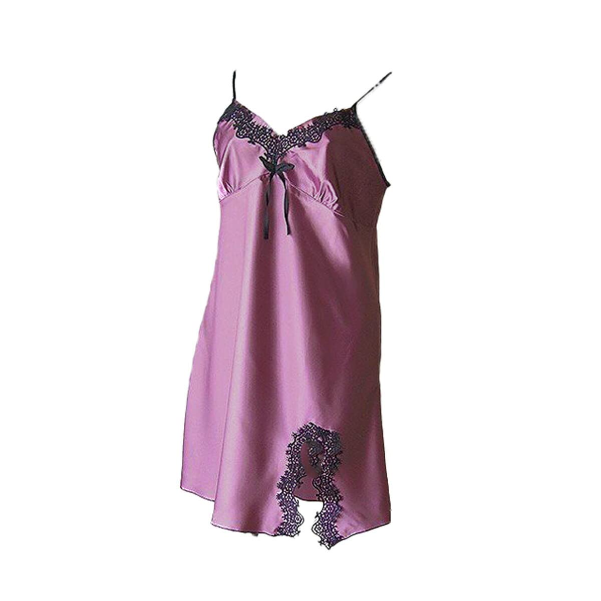 【送料無料】[Karly　Shop] スリップ ランジェリー ベビードール ペチコート セクシー ひざ上丈 サテン..