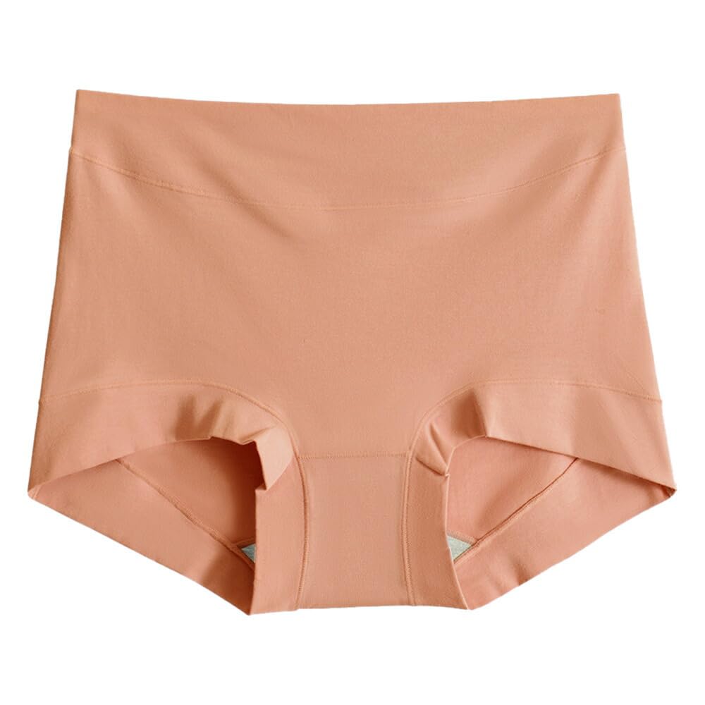 【送料無料】[Karly Shop] 1部丈 綿95％ ボクサーパンツ レディース 痛くない ずり上がらない 食い込まない ショーツ 深ばき レギュラー rs236 色：apricot、サイズ：4L