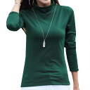 【送料無料】WHITE FANG(ホワイトファング) タートル ハイネック カットソー Tシャツ インナー ロンT 長袖 レディース WNT001 色:05:グ...