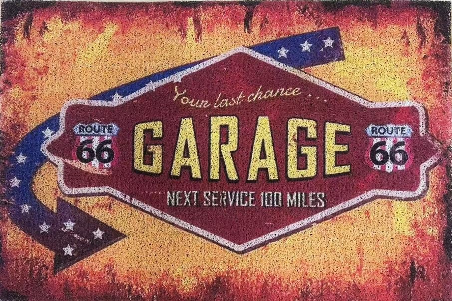 【送料無料】speed mao アメリカン ヴィンテージ風 雑貨 ガレージ 玄関マット 屋外 土足用 色：バリエーション、サイズ：40cm×60cm