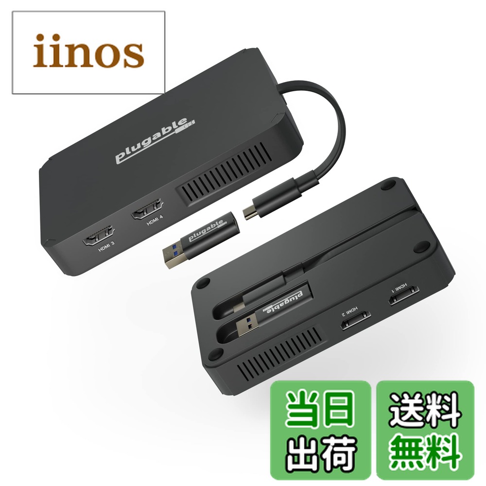 ������̵����Plugable USB-C HDMI ����ե��å��Ѵ������ץ��� ��˥��� 4 ����³��ǽ