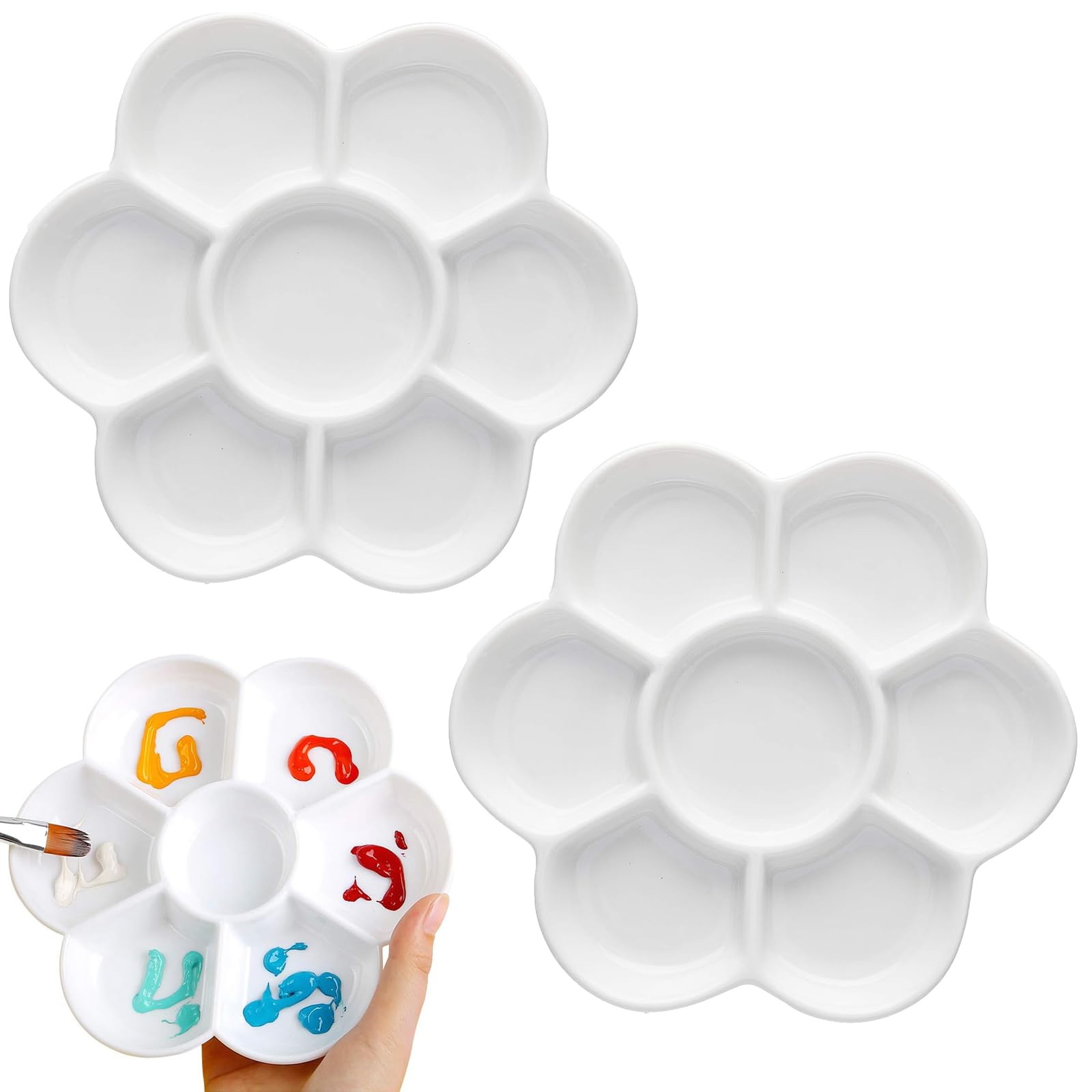 【送料無料】ZHEJIA 水彩パレット アクリルパレット (2個セット) 絵画 水彩 アクリル 油絵 絵の具 塗装 パレット 多用途 デザイン プロ 専門家用 ...