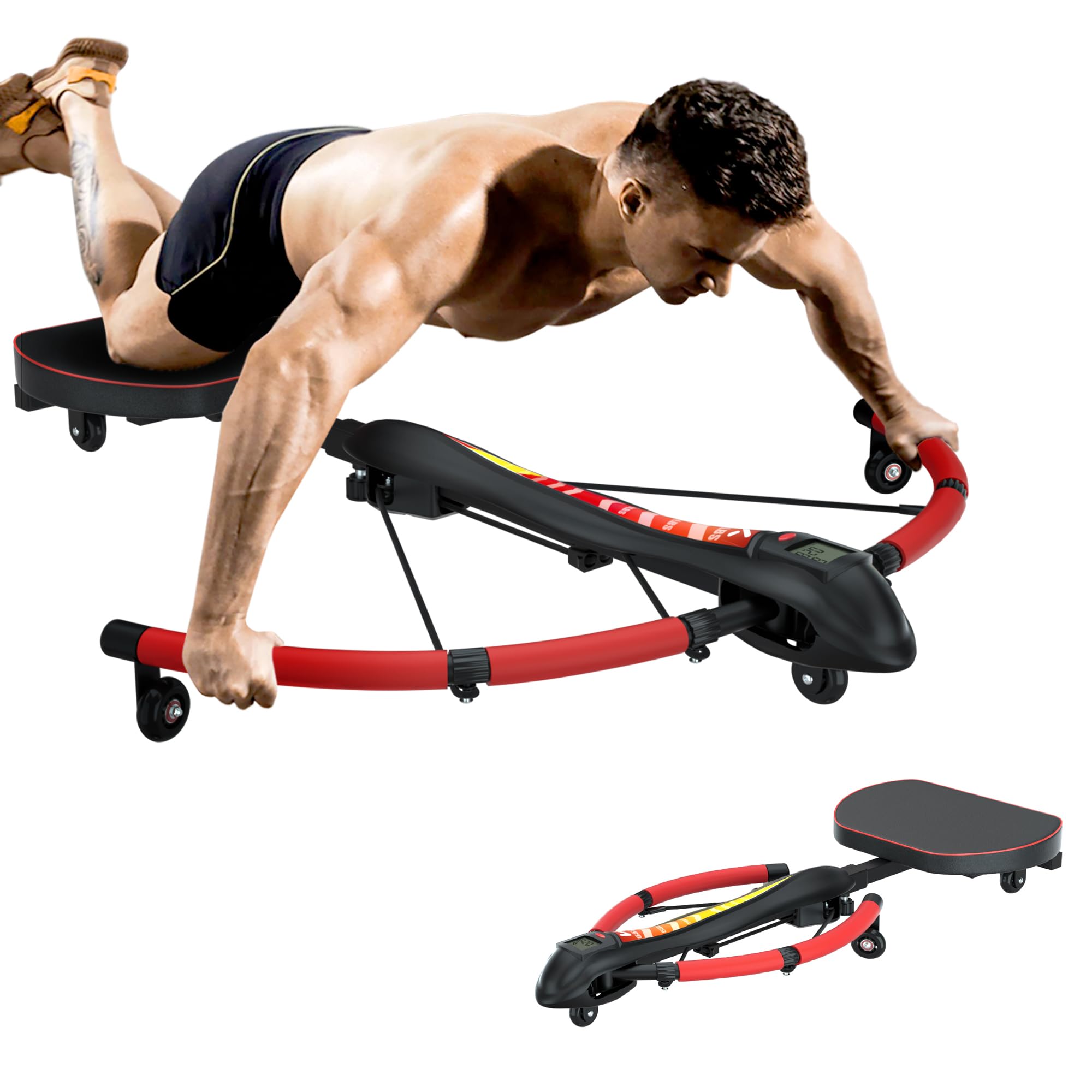 【送料無料】KOOPRO 4in1 多機能 筋トレグッズ 調整可能 トンボ機 腹筋 大胸筋 上腕二頭筋 広背筋 側腹..