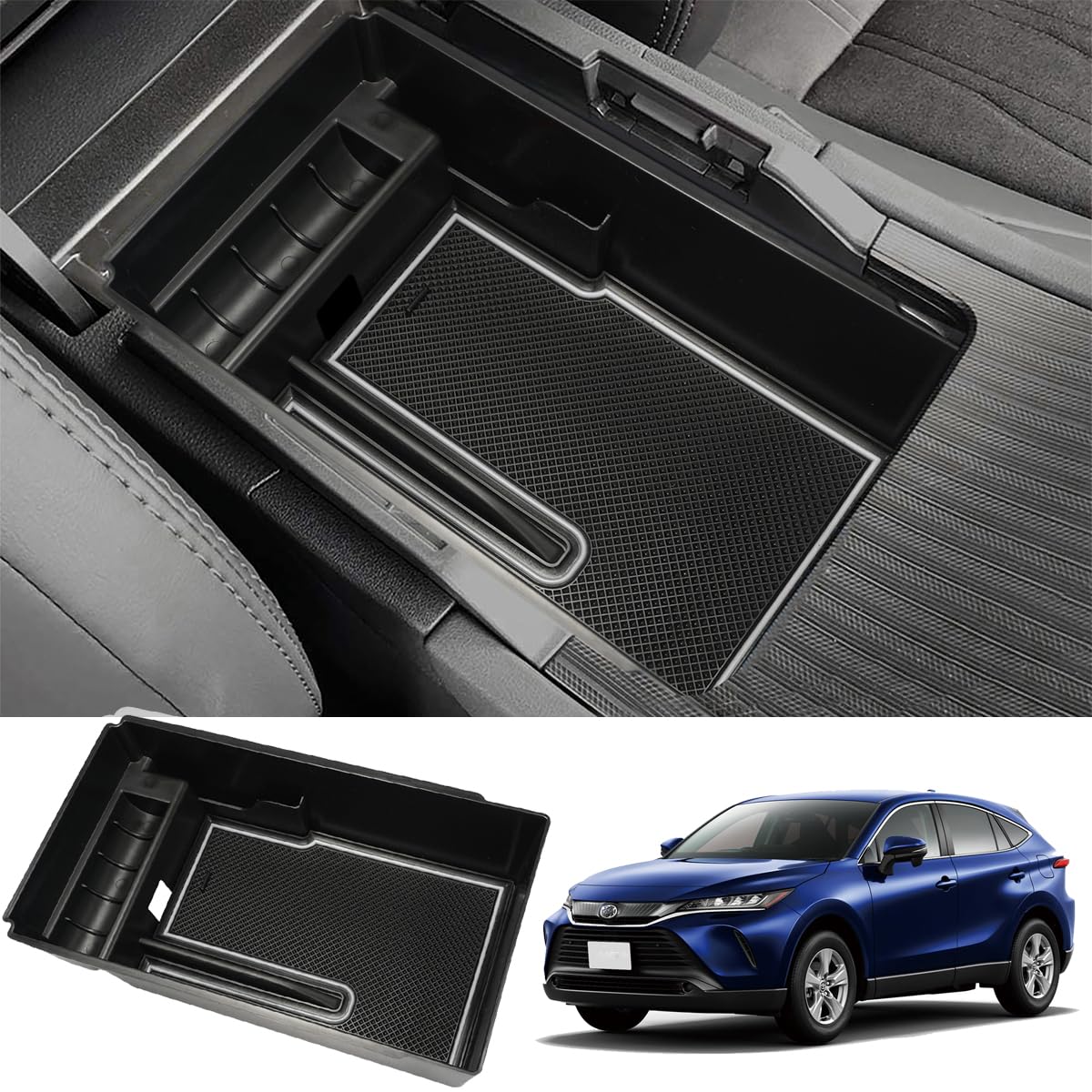 【送料無料】Auovo トヨタハリアー 80系（4代目）MXUA8#/AXUH8#/AXUP85型（2020年 - ） 専用 コンソールボックス 収納ボックス 内装 パーツ アクセサリー(ホワイト)