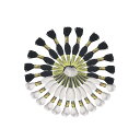 【送料無料】DELUXEFOX 刺繍糸 8m刺しゅう糸 24本入り クロスステッチ 刺繍糸 縫い糸 手芸用糸 刺し子糸 丈夫で柔軟な素材の縫い糸 刺繍糸 黒 刺...