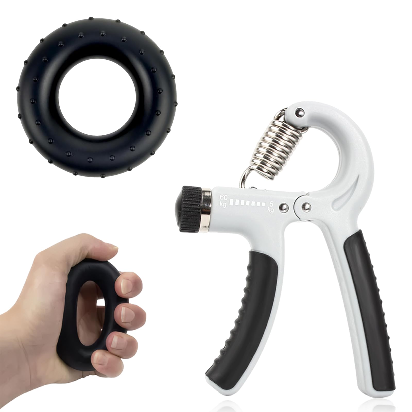 【送料無料】DELUXEFOX ハンドグリップ 握力トレーニング (2個セット) 握力を鍛える道具 ハンドグリッ..