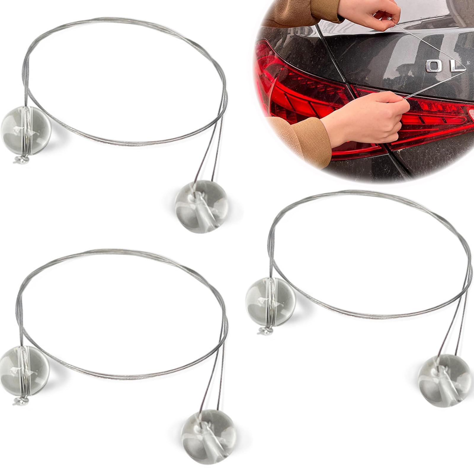 【送料無料】DELUXEFOX エンブレムリムーバー 車 エンブレム剥がしライン 【3個入り】 エンブレム剥が..