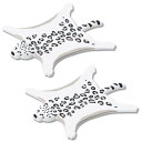 【送料無料】CHASO コースター 2個 シリコン 動物 アニマル シリコンコースター 猫 豹 ヒョウ ホワイト