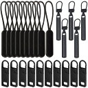 【送料無料】ESJNNK ファスナー 引き手 25個セット チャック 取っ手 ナイロンコード ジッパータブ ジッパープル 修理キット プルタブ 交換用 手作り 衣類 カバン 財布 手芸 DIY 金属製 チャーム