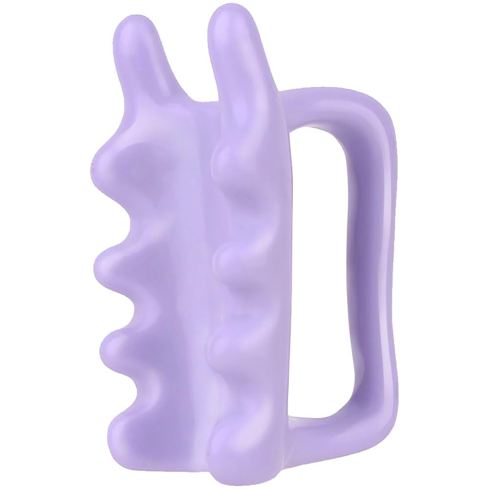 【送料無料】ESJNNK かっさプレート かっさ 取っ手付き 自宅エステ ツボ押し 首 肩こり 肩凝り 足裏 樹脂 指圧代用器 丸い先端 マッサージツール 血行促進 押しやすい 筋肉のこりをほぐす 男女兼用