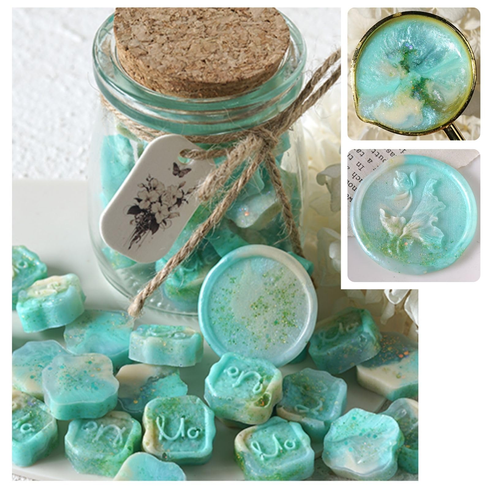 【送料無料】YAMOXLS シーリングワックス ワックスビーズ セット 封蝋 玉形 可愛い 小粒 混色 パールカ..