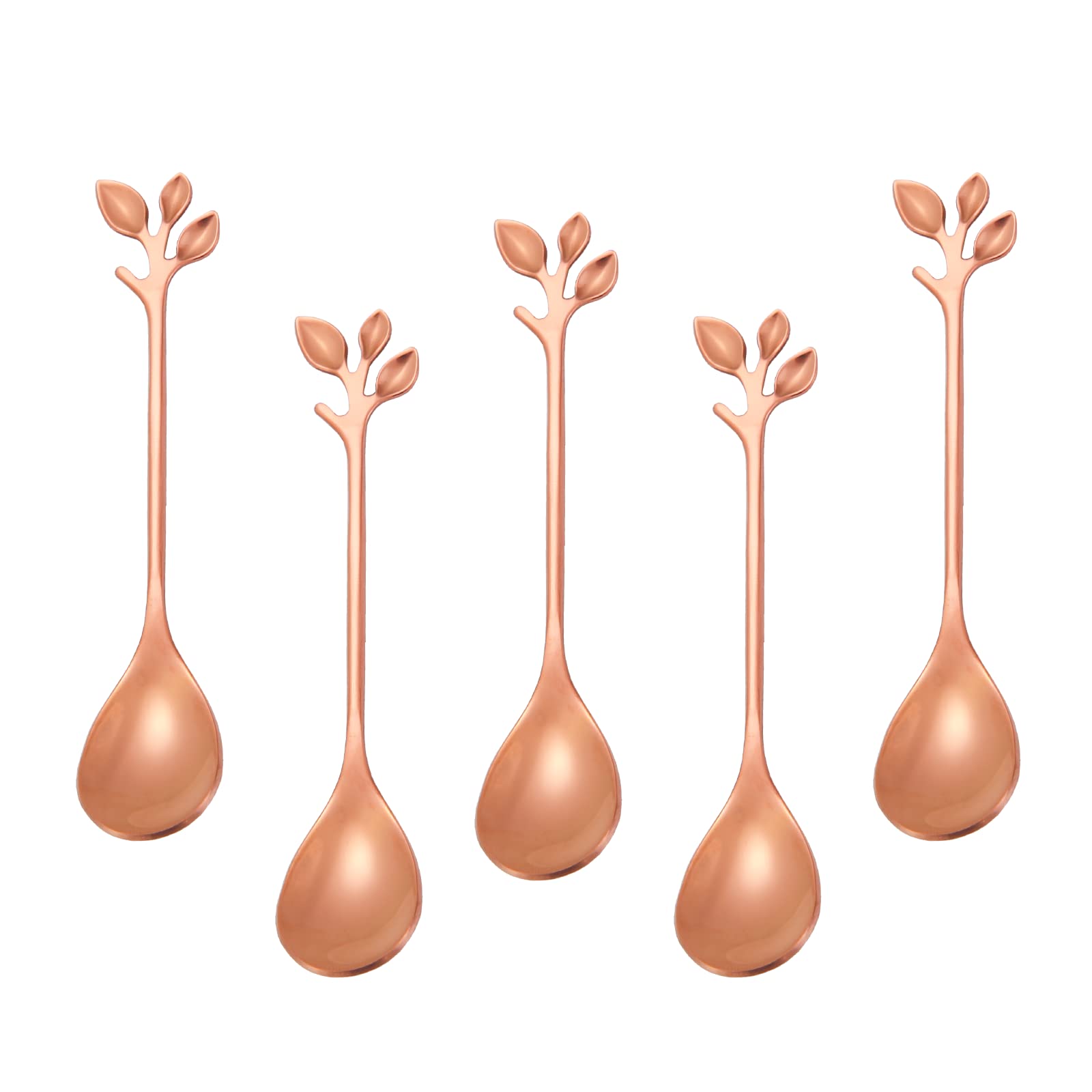 【送料無料】Easytoti ティースプーン コーヒースプーン デザートスプーン 5本組 12.5cm かわいい おしゃれ 18‐8ステンレス鋼 ミラー仕上げ ...