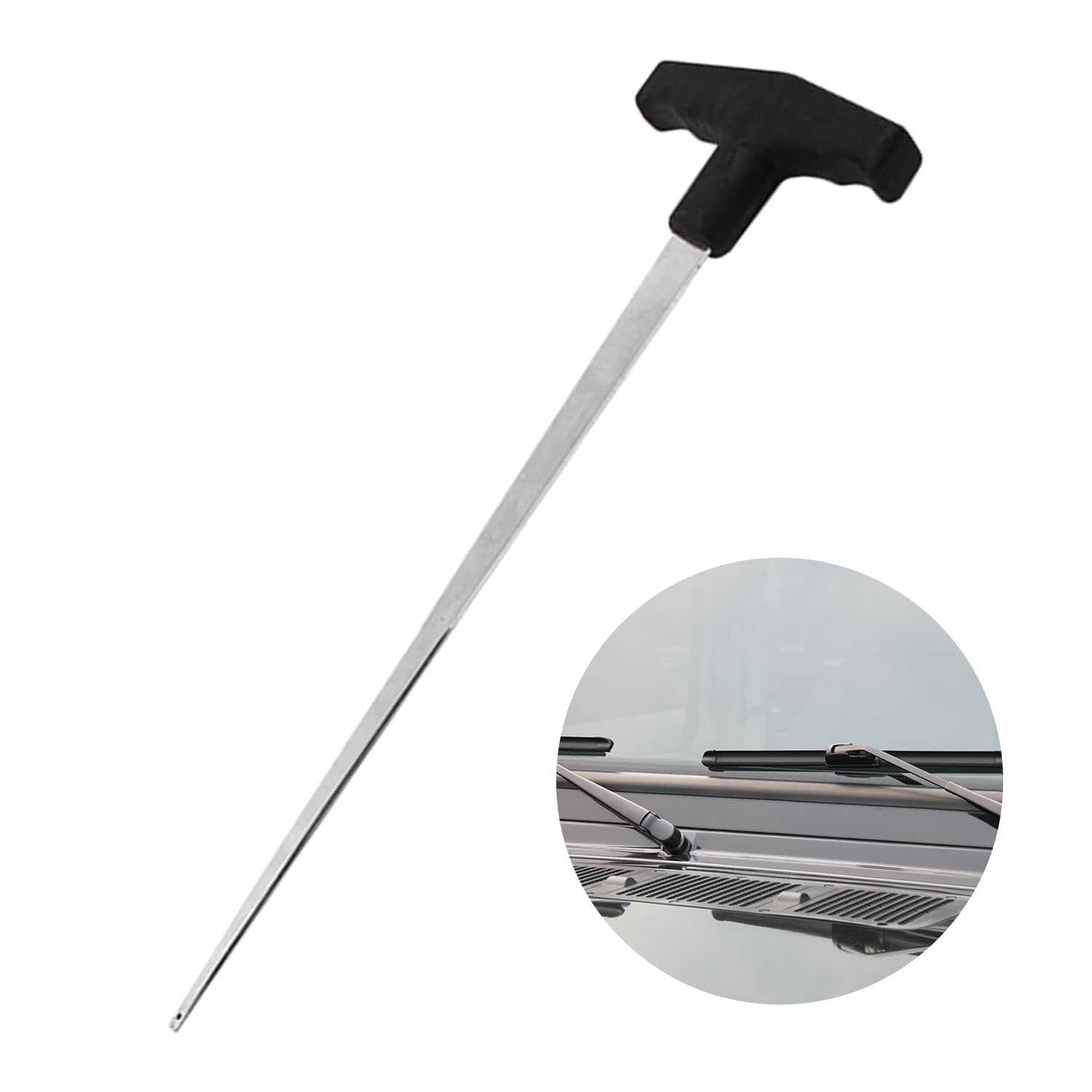 【送料無料】PAVIKE 窓ガラスリムーバー 自動車ガラス交換工具 フロントガラスワイヤーフィーダー T 字型 フレキシブルで便利 フロントガラス除去ツール 車の修理、車のメンテナンス、車DIY愛好家に最適（約330x100mm）