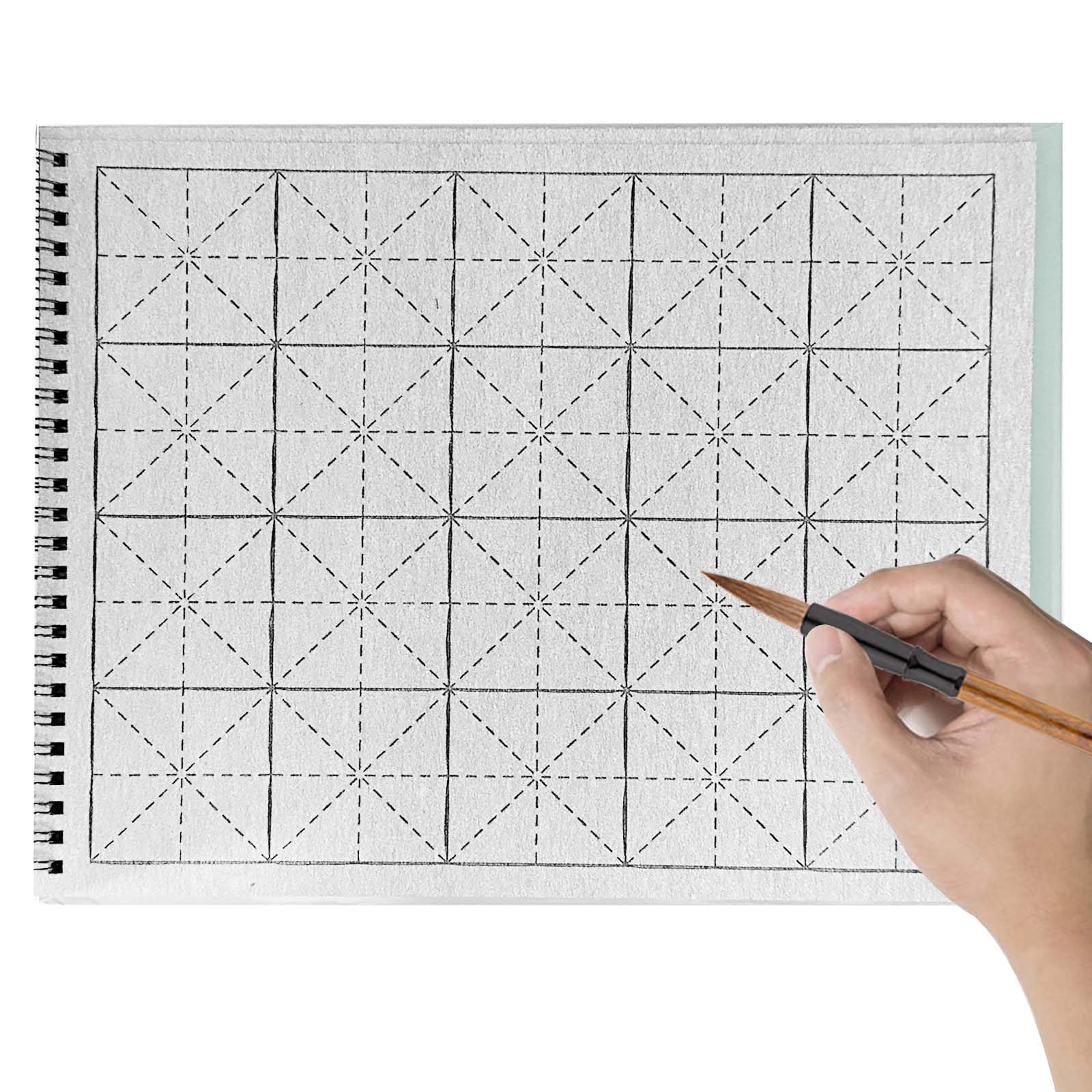 【送料無料】PAVIKE 水書き 書道 墨汁不要 水だけで書ける 不思議な習字 書道用具 水書布 書き初め練習に 初心者向け 漢字 仮名 再利用可能 5×5cm