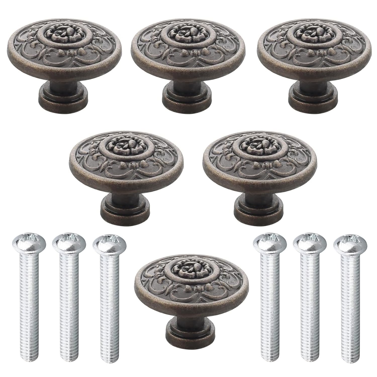 【送料無料】Aicosineg 引き出しノブ アンティーク調 つまみ 取手 ハンドル 箪笥 建築金具ツマミ タン..