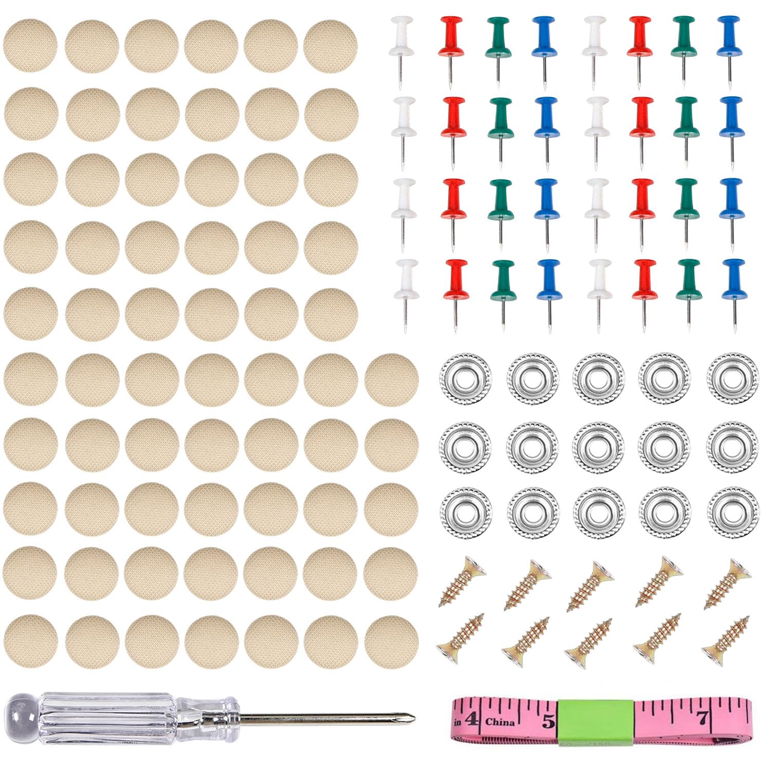 【送料無料】Aicosineg 65個セット 自動車天井修理 ルーフヘッドライナー 自動車 補修ボタン リベット ..