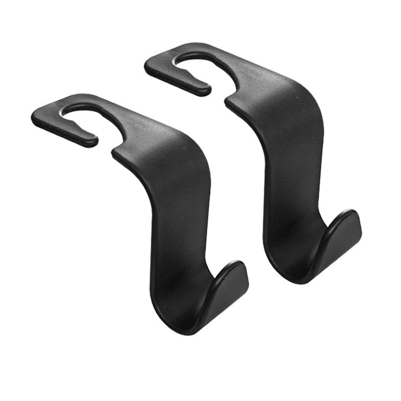 【送料無料】LUYING ヘッドレスト フック 専用シートフック シートの前後どちらも可 荷物かけ 便利グッズ カー用品 車用収納 買い物袋 ビジネスバック カーアクセサリー 革製 ステンレス 2個セット (ブラック)