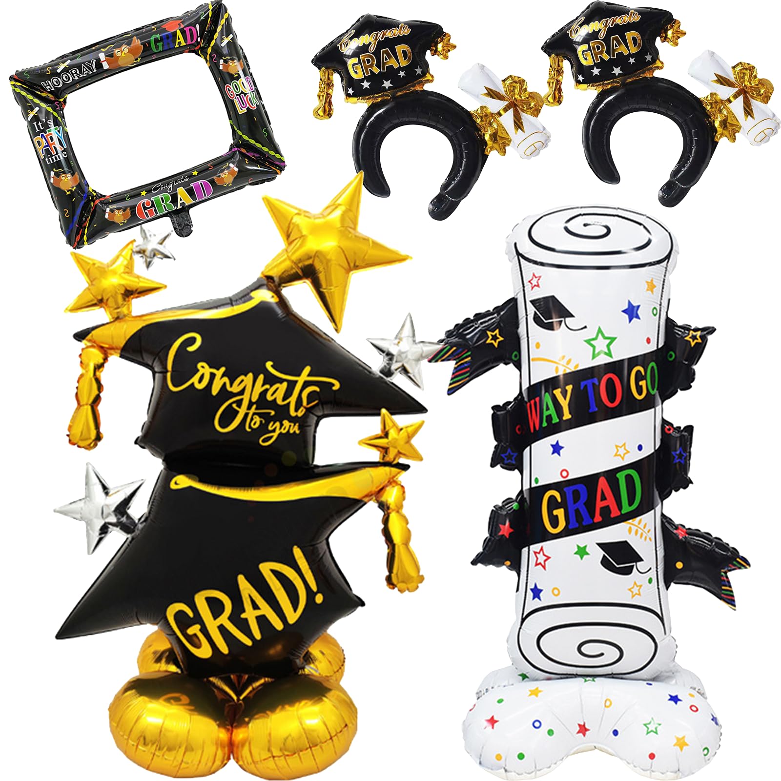 【送料無料】GOPATY卒業飾り 卒業風船 アルミバルーン 2025卒業式飾り 特大サイズ 立つ可能 写真道具 ..