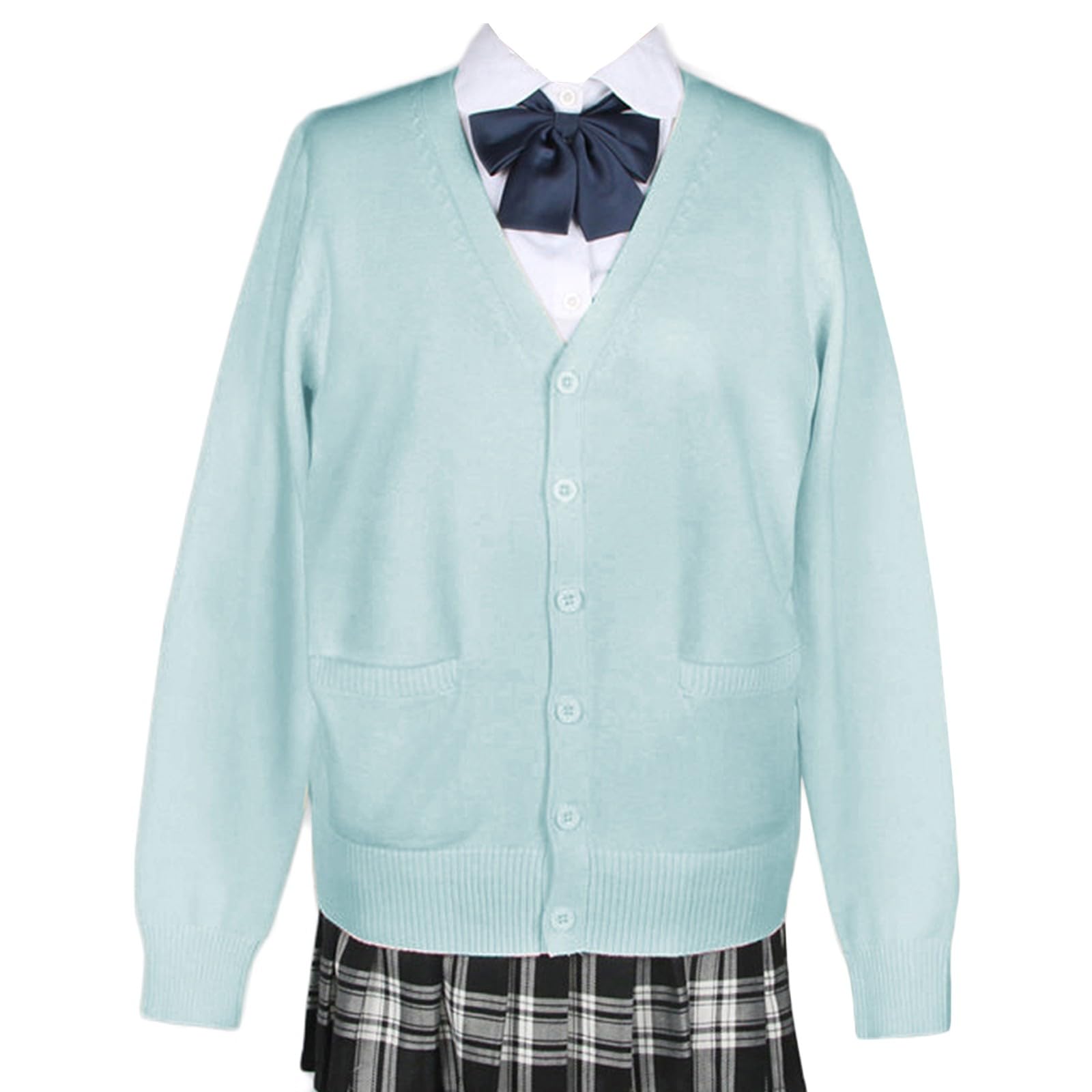 【送料無料】[Niliv] カーディガン 女子 制服 学生 スクールカーディガン レディース Vネック ゆったり..