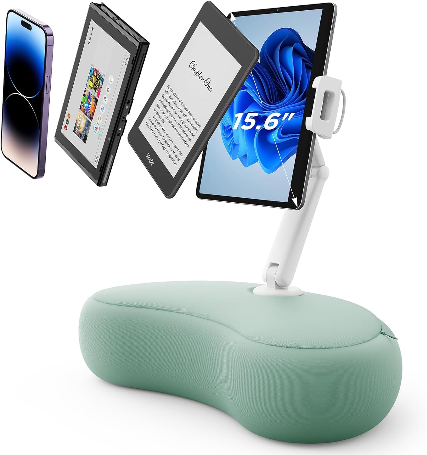 【送料無料】SAIJI タブレットピロースタンド 360°調節可能 Kindleクッション スタンド 膝上まくら 取..