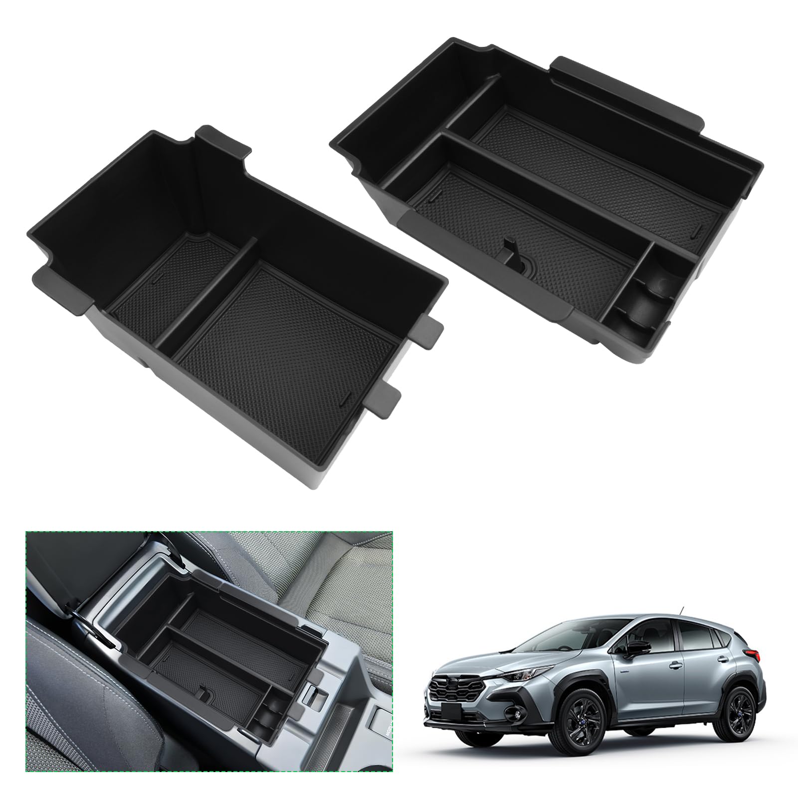 【送料無料】【GAFAT】スバル クロストレックCROSSTREK GUD/GUE型 2022年~現行 車用収納ボック クロストレック gud コンソールトレイ 内装パーツ セット スクロストレックgu アクセサリー センターコンソールボックス カスタム 外付コンソールボックス コイン収納 小物入