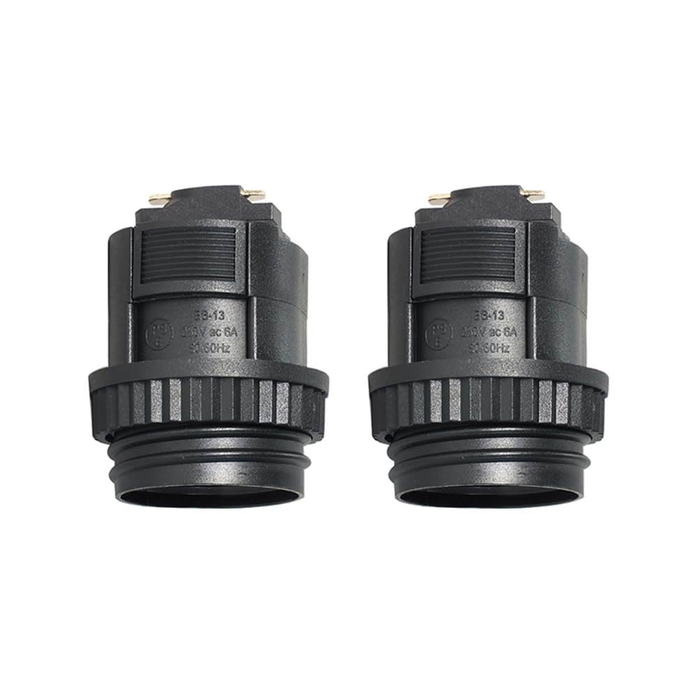 【送料無料】Pispoer ダクトレール用ソケット E26口金 ライティングレール to E26電球 変換ソケット工事不要 取付簡単 電球ソケット LED対応専用レール照明器具 天井照明 PSE認証 黒い 2個入り