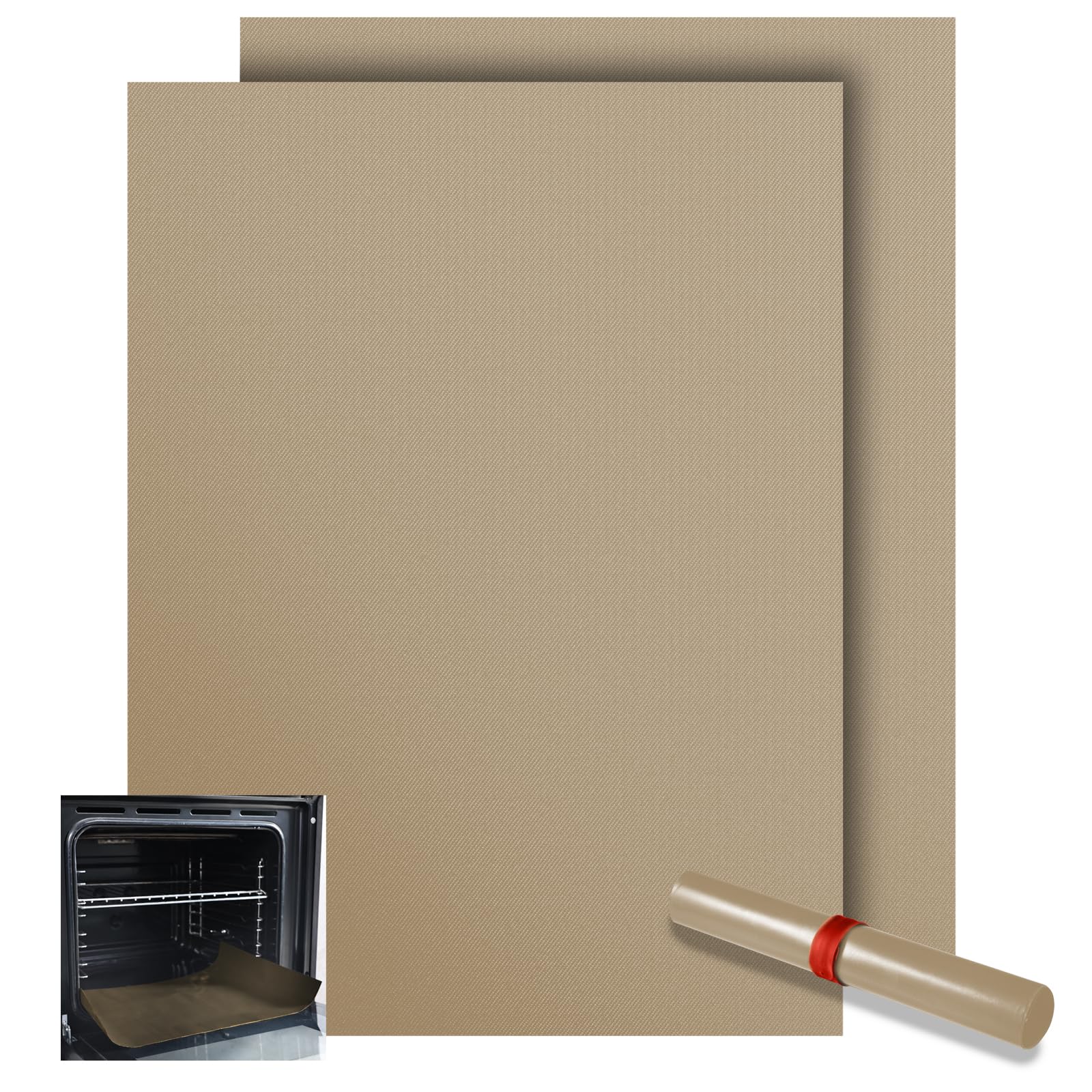 【送料無料】KitchenRaku クッキングシート オーブンペーパー 耐熱 耐油 耐久 水洗い可能33×50cm 自由にカット 繰り返し使える テフロンシート オーブン 電子レンジ 対応 黒 軽量 焦付き防止 粘着防止 お菓子作り ケーキ型 魚料理 ベーキングシート 2枚セット (ライトブ