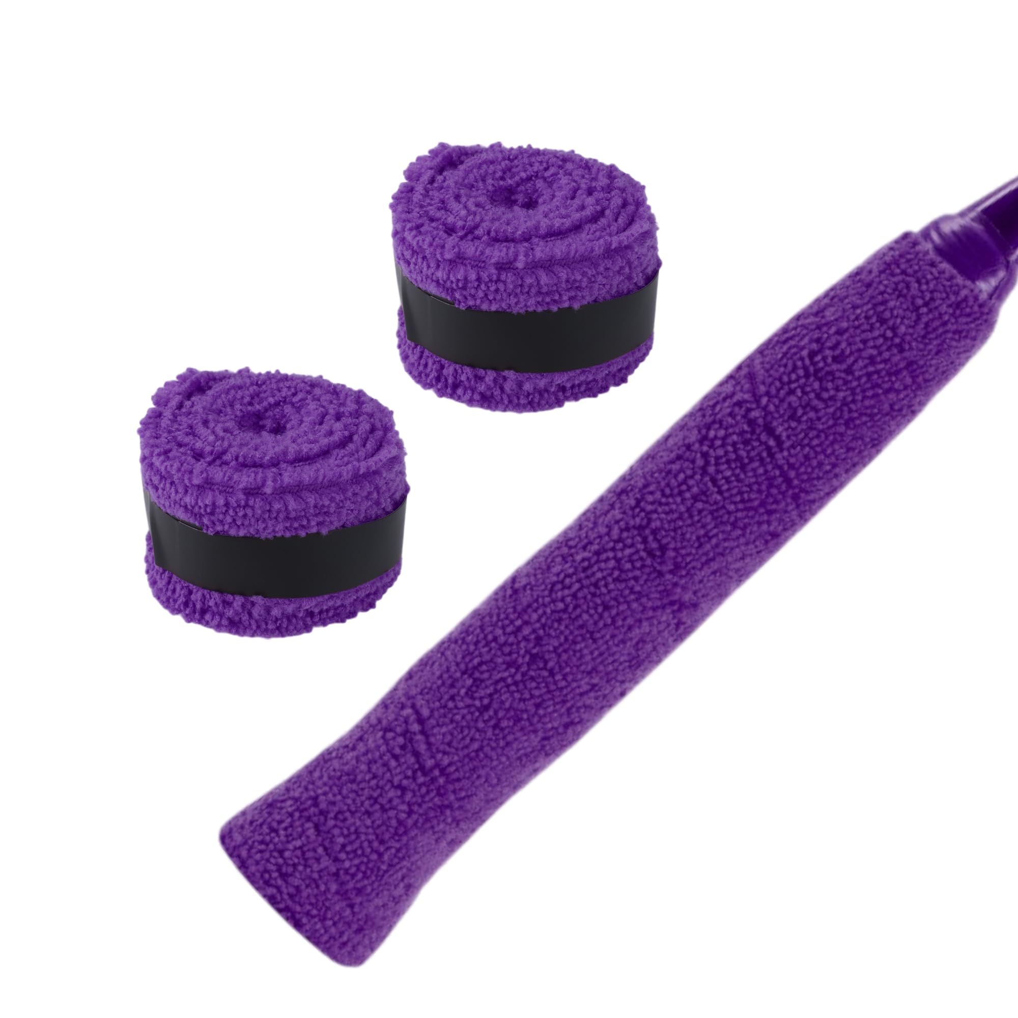 【送料無料】CAPASTEC グリップテープ タオルタイプ 2本セット テニス バドミントン 吸汗 長時間のプレーに最適 ドライタイプ グリップ テープ ラケット用 紫