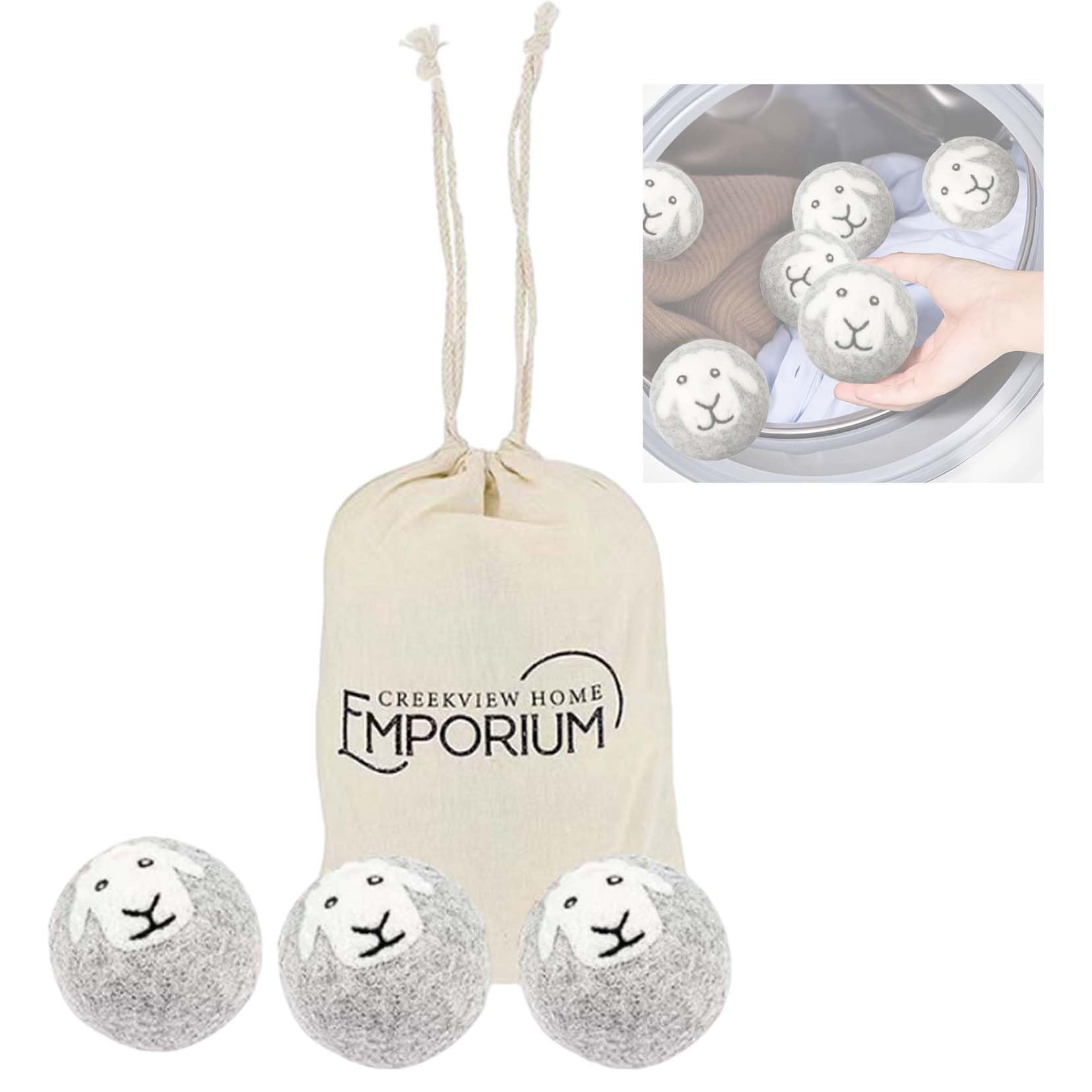 【送料無料】Tibemi 洗濯ボール ドライヤーボール 3個入 収納袋付き ウールボール 静電気防止 ランドリ..