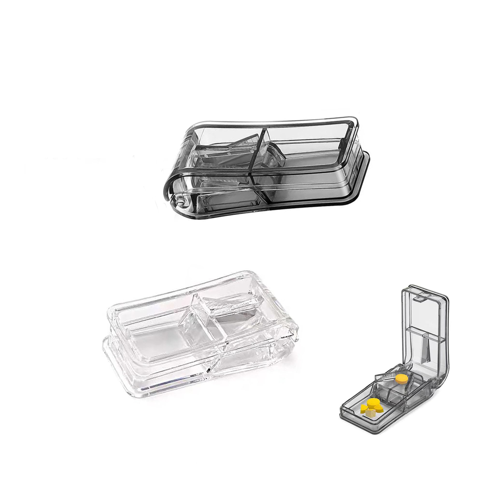 【送料無料】DEVENTORZ ピルカッター 2個 薬カッター 錠剤カッター 携帯用 薬 カッター 半割 切りやす..