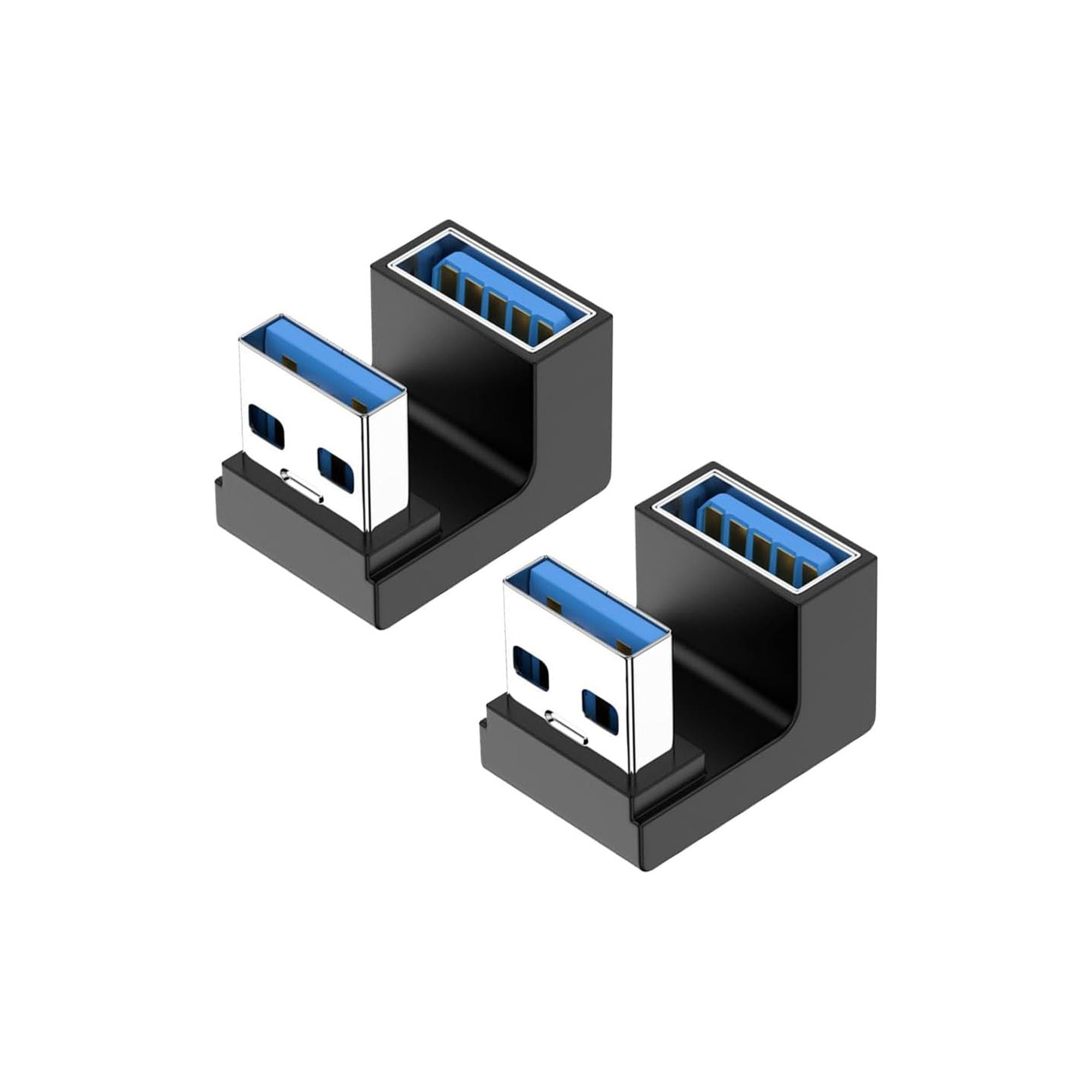 【送料無料】DEVENTORZ USB 変換アダプタ 【2個セット】 usb3.0 オス usb3.0 メス アダプタ U型変換ア..