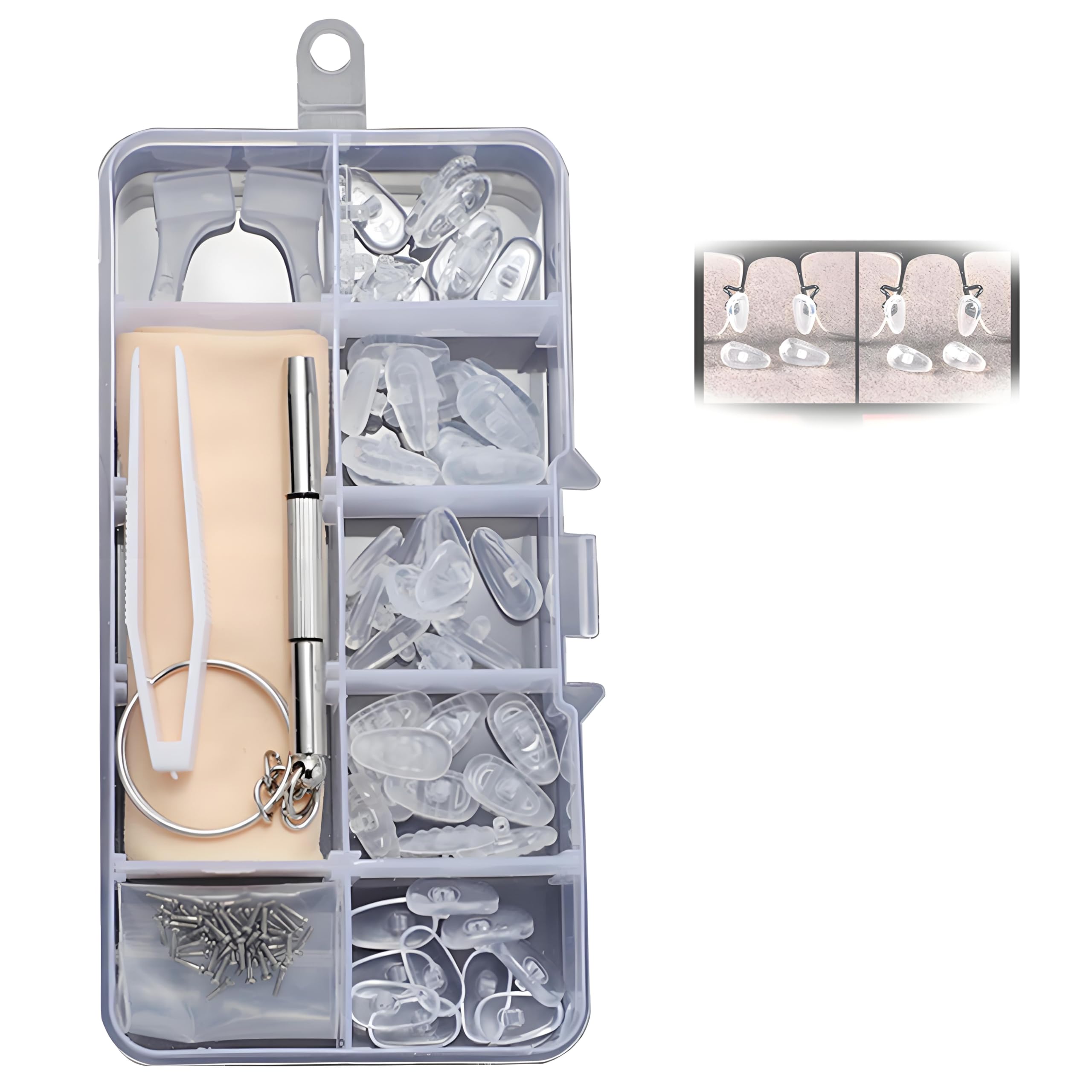 【送料無料】[ZHSHXNGY] 眼鏡 鼻パッド 眼鏡修理キット メガネ修理キット 収納ケース付き 修理部品 持..