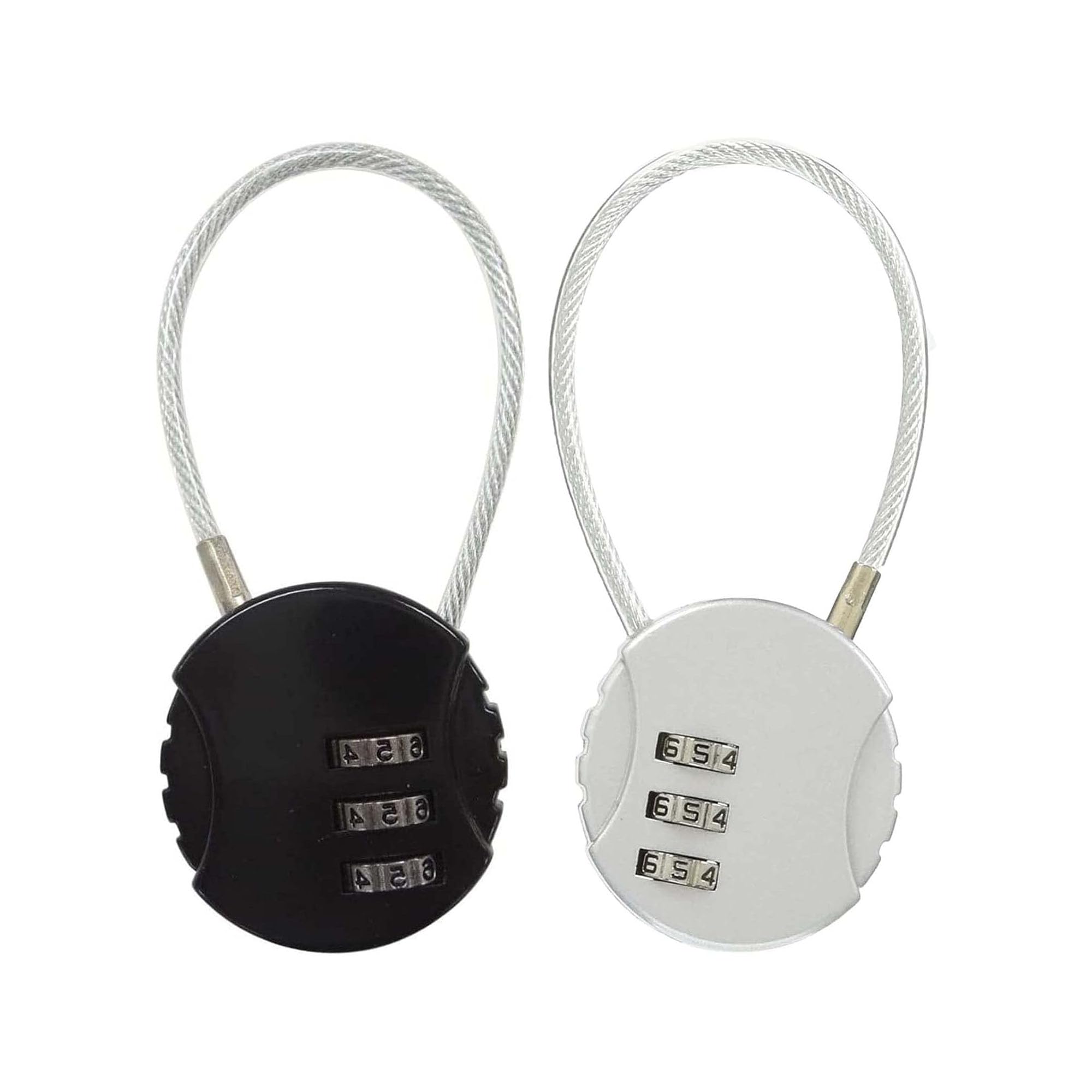 【送料無料】BLOOPIC 南京錠 ダイヤル式 3桁のコンビネーションロック 番号式 盗難防止 ワイヤータイプ..