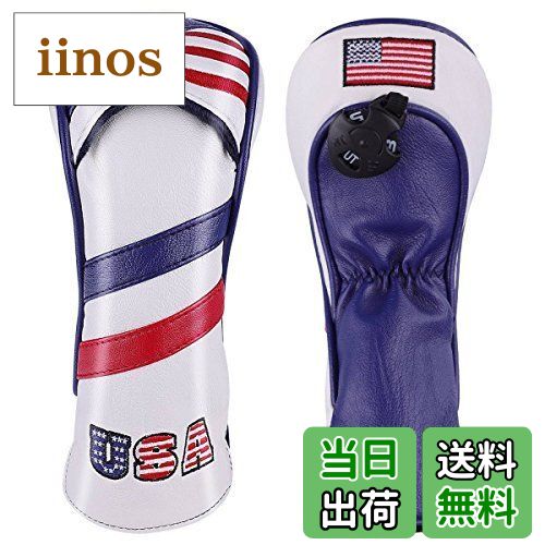 【送料無料】SelectPlaza カスタムデザイン◆ ヘッドカバー 米国旗柄 USA Flag ◆ ドライバー/フェアウェイウッド/パター セレクトプラザ (フリー, フェアウェイウッド)