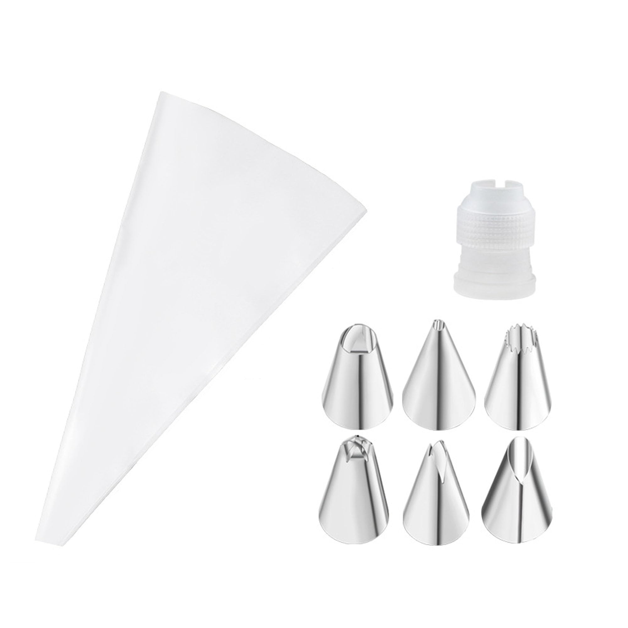 【送料無料】BLOOPIC ステンレススチールノズル 6個セット ステンレス製 絞り口金 丸型 花型 口金 ケー..