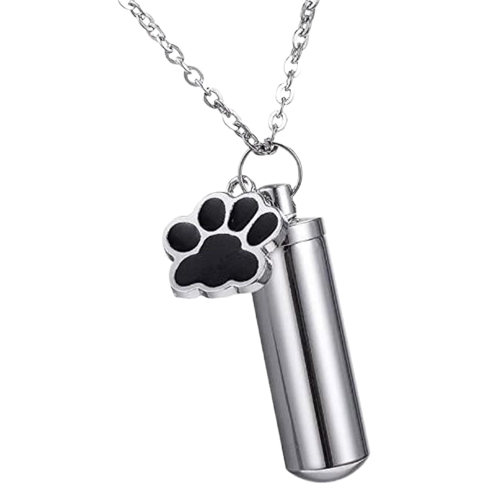 【送料無料】[BLOOPIC] メモリアルペンダント ネックレス 遺骨 ペンダント 足跡デザイン 防水ステンレ..