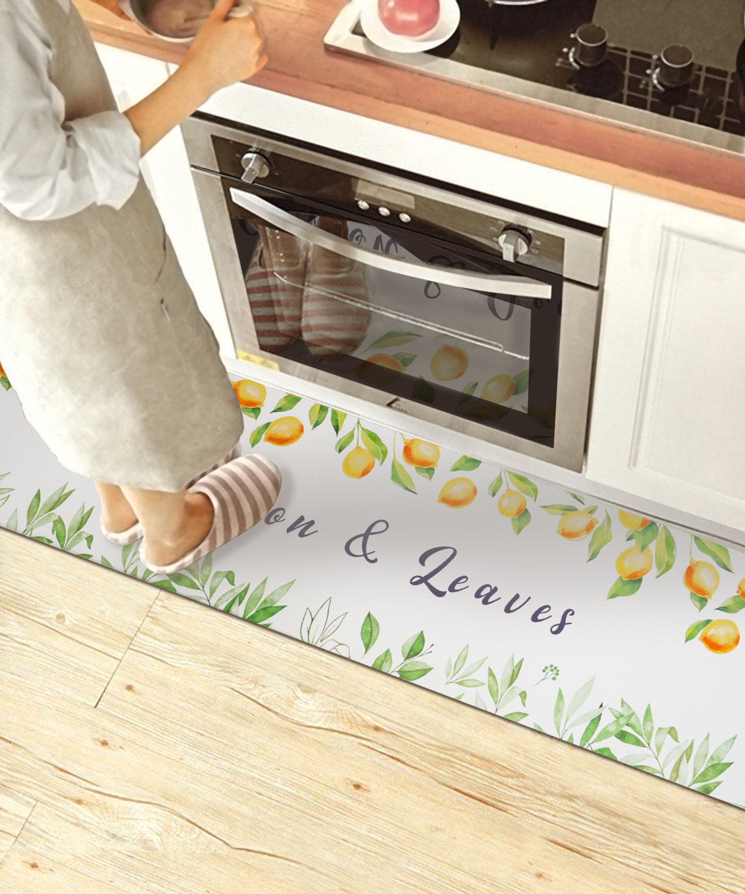 【送料無料】【 限定】RECYCO キッチンマット 拭ける 洗濯いらず 低反発 クッション 踏み心地いい ポリ塩化ビニール ずれない 台所 マット はっ水 防汚 240cm