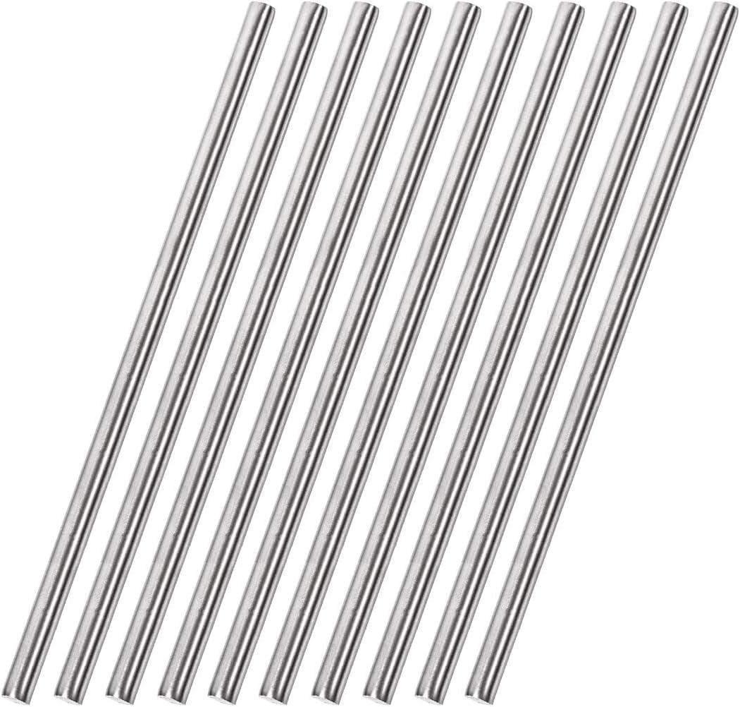 【送料無料】Edinstry ステンレス鋼丸棒 ステンレスパイプ ラウンドロッド 長さ200mm 直径0.6mm 固体シ..