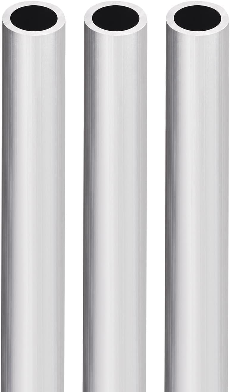 【送料無料】Edinstry アルミニウム丸管 アルミニウムチューブ 長さ300mm 外径8mm 内径6mm 3本 シーム..