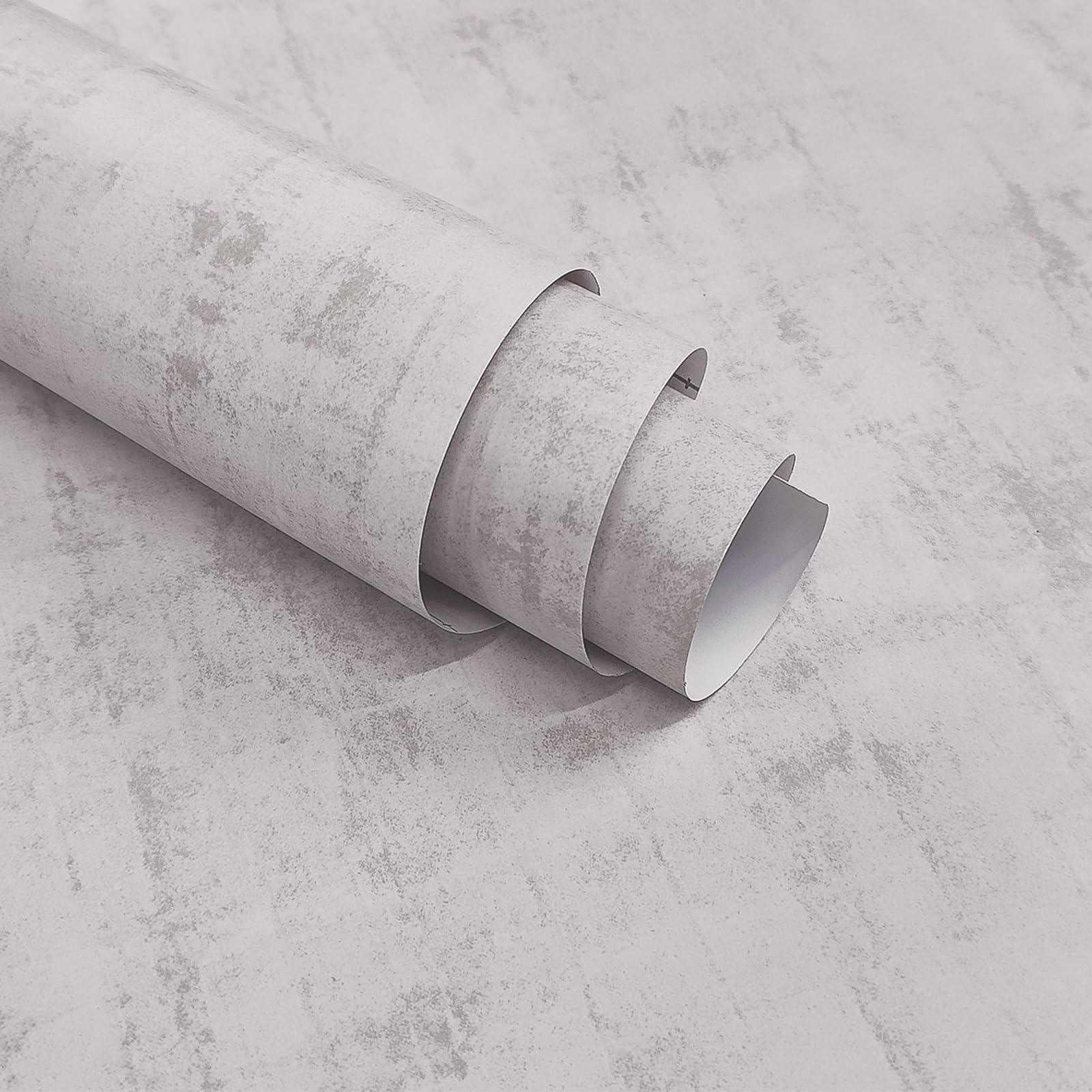 【送料無料】Boobest 幅80cm×長さ9m オフホワイト ウォールステッカー コンクリート 壁紙 つや消し 自..