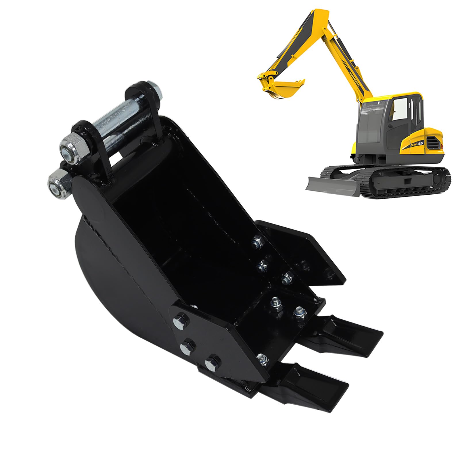 【送料無料】INTBUYING 幅狭バケット 標準バケット ピン径25mm アーム幅92mm 油圧ショベル アタッチメント 掘削 溝渠 建設機械