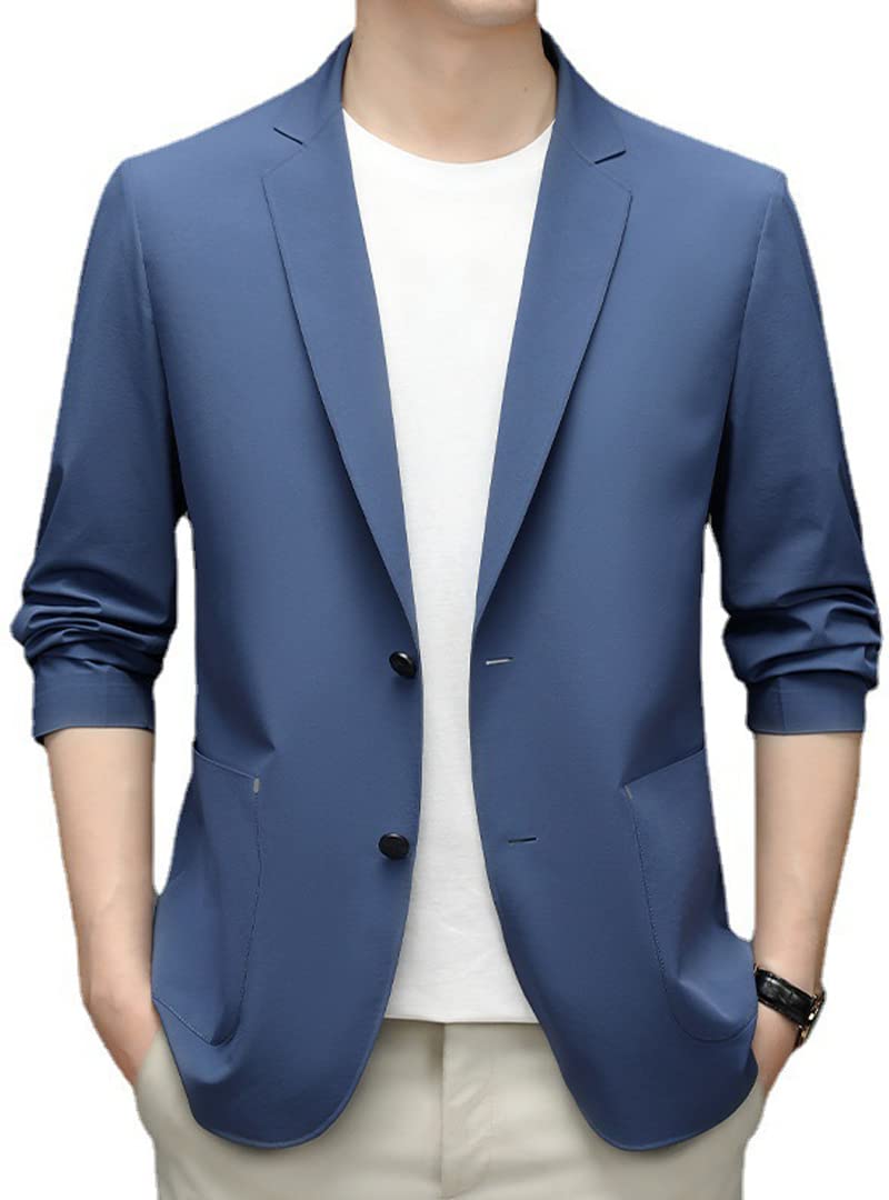 【送料無料】[Rortyno] 軽薄 スーツジャケット メンズ 春夏用 ビジネスジャケット 二枚ボタン テーラードジャケット 薄地 紳士ブレザー カジュアル サマージャケット 通勤アウター スリム フォーマルスーツ 日焼け対策 オシャレ 軽量 シンプル 礼服
